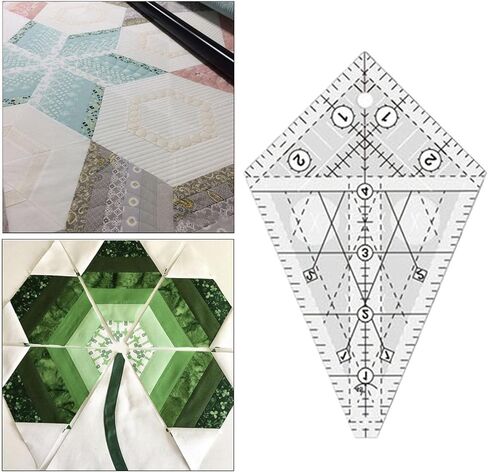 Acrylic Quilting Template Ruler Patchwork Measuring Periwinkle for Supplies, S in Kuwait