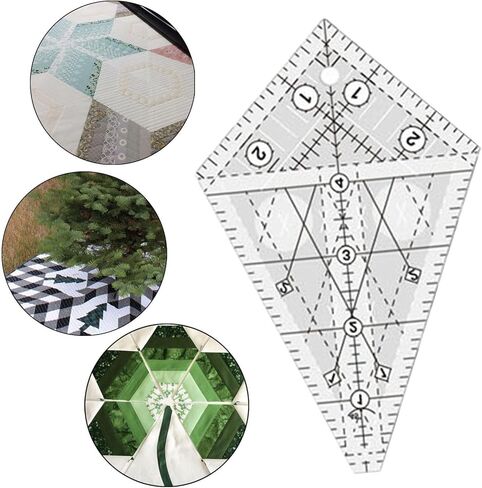 Acrylic Quilting Template Ruler Patchwork Measuring Periwinkle for Supplies, S in Kuwait