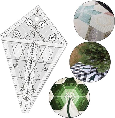 Acrylic Quilting Template Ruler Patchwork Measuring Periwinkle for Supplies, S in Kuwait