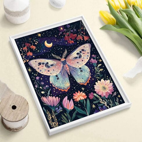 مجموعات الفن الماسي croshom للبالغين، مجموعات الرسم الماسي على شكل فراشة للبالغين، طقم الرسم الفني الماسي للبالغين، 5D DIY الكامل للحرف اليدوية للهدايا، ديكور جدار المنزل 11.8 بوصة × 15.7 بوصة in Kuwait