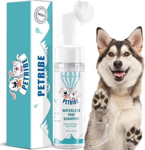 PETRIBE Dog Paw Cleaner, Portable Waterless Cleaning Shampoo for Dogs Foot Washer, Silicone Dogs Cat Foot Grooming Brush for Muddy Paws Rose Scent in Kuwait