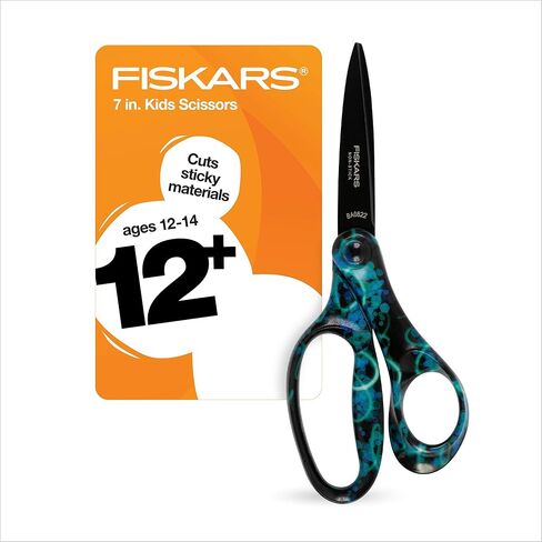 Fiskars® Student Designer Non-stick Scissors, Neon Swirls (7 in.) - 2023 in Saudi Arabia