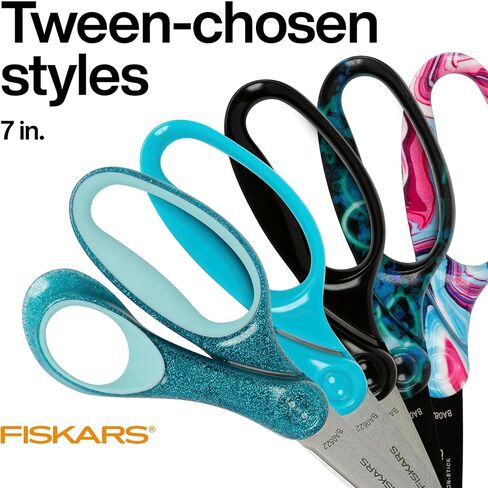 Fiskars® Student Designer Non-stick Scissors, Neon Swirls (7 in.) - 2023 in Saudi Arabia