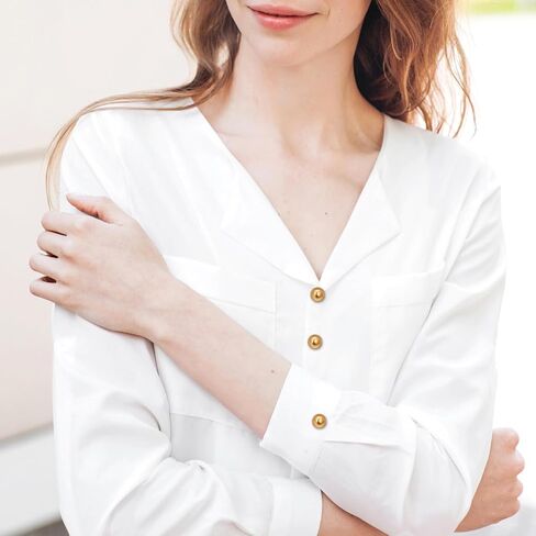 Angoily المضادة للتعرض أزرار بروش للنساء 25 قطعة لا خياطة دبابيس مستديرة لفساتين البلوزات بالأزرار ملابس آمنة التستر الملحقات in Kuwait