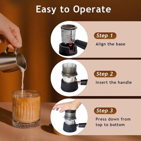 Ninja Cafe Luxe Accessories, Lwuzkdo Coffee Tamper Base for Ninja Luxe Cafe ES601 701, Sturdy Coffee Tamper Station, Portafilter Holder Improving Tamping Stability and Extraction in Saudi Arabia
