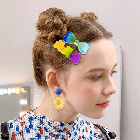 FineInno 4 Pcs Hair Clip Silicone Molds Resin Molds DIY Hair Clip Jewelry Casting Mold Hair Pin Epoxy Molds for Hair Pin, Bookmark, Pendant in Saudi Arabia