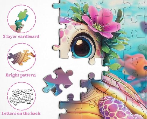 ألغاز الصور المقطوعة للسلحفاة البحرية 1000 قطعة للبالغين، ألغاز حيوانات المحيط لاركيبوز، ألغاز مرجانية صعبة مستحيلة لديكور المنزل in Kuwait