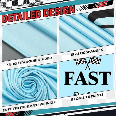 Fast One Birthday Decoration 6.6FT Arch Fast One Backdrop Cover Blue Racing Car Theme 1st Decorations for Boys Happy 1st Birthday Party Decor Black Bday Sign for Arch Backdrop in Kuwait