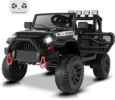 Hikole 24V Ride on Toys for Big Kids with Remote Control, 4X4 400W Battery Powered Truck with Bluetooth, Music, LED Lights, Shock Springs, Safety Belt, Power Wheels 24 Volt for Boys Girls 3-5, Pink in Saudi Arabia