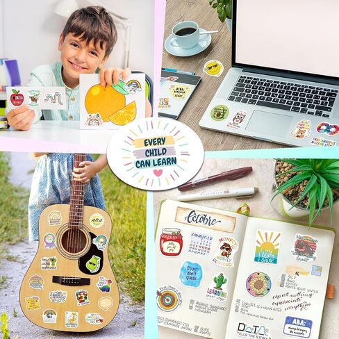 200PCS ABA Stickers for Kids Therapists, Applied Behavior Analysis Stickers for Water Bottle Laptop, Waterproof Vinyl ABA Decals for Class Rewards Office Decor in Kuwait