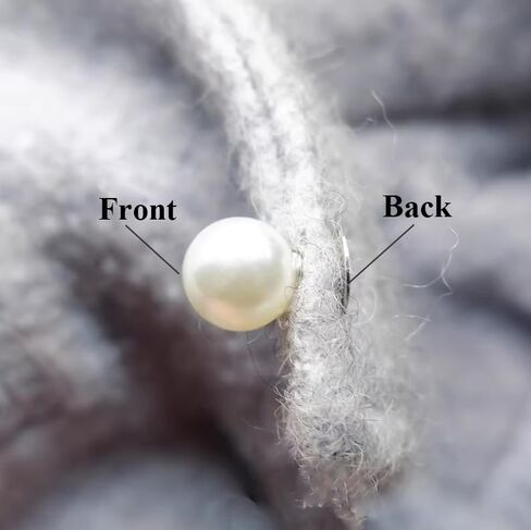 10Pcs 12MM White No Sew Pearl Buttons Reusable Removable Decorative Pins Crafts Brooch Button for Shirt Dress Sweaters Shawl Decorations DIY Crafts in Saudi Arabia
