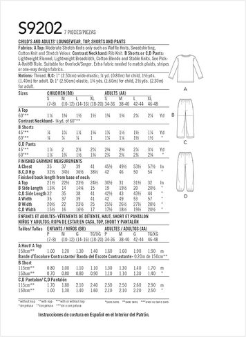 Simplicity Sewing Pattern S9202 - Misses'/Men's/Children's/Boys'/Girls' T-Shirt, Shorts and Pants, Size: BB Child (S-M-L-XL) in Saudi Arabia