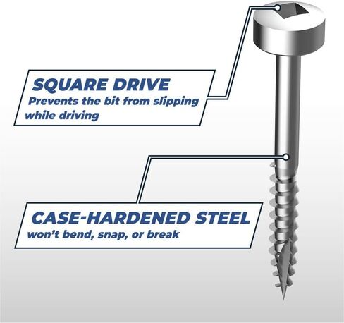 Kreg SPS-F075-100 Zinc Pocket Screws, 3/4 Inch #6 Fine Thread, Pan Head (100 Count) in Kuwait