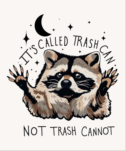 مجموعات الفن الماسي من Foritho Funny Raccoon Meme للبالغين، هدايا الراكون، تُسمى سلة المهملات مجموعات الرسم الماسي الملهمة، لوحة فنية الماس DIY لديكور الحائط المنزلي، 9.8 × 11.8 بوصة in Kuwait