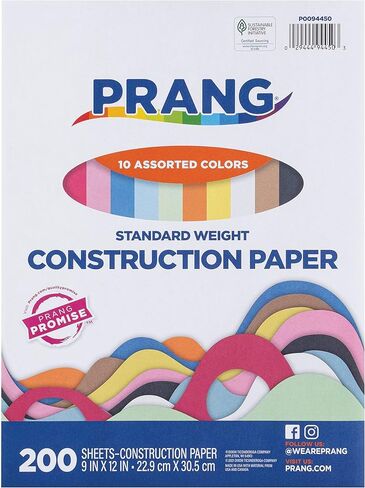 Prang (Formerly Art Street) Standard Weight Construction Paper, 10 Assorted Colors, 9" x 12", 200 Sheets in Saudi Arabia