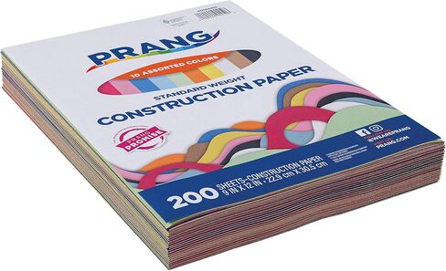 Prang (Formerly Art Street) Standard Weight Construction Paper, 10 Assorted Colors, 9" x 12", 200 Sheets in Saudi Arabia