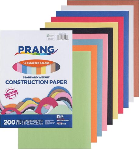 Prang (Formerly Art Street) Standard Weight Construction Paper, 10 Assorted Colors, 9" x 12", 200 Sheets in Saudi Arabia