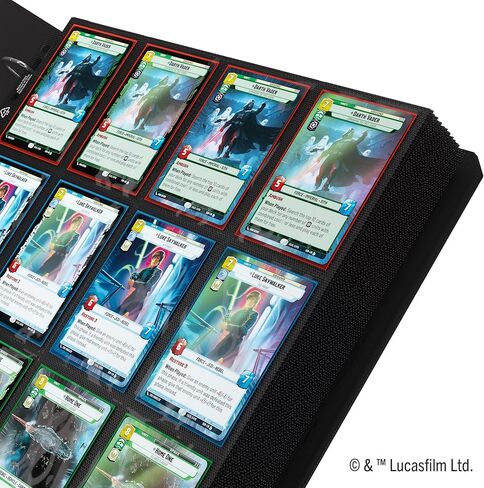 Star Wars: Unlimited Premium Cardport XL - حافظة حلقية منزلقة تحتوي على 24 جيبًا، تخزين مرخص رسميًا لمجموعة Masterset، سطح Hexafyber وتصميم قابل للتكديس، مصنوع بواسطة Gamegenic in Kuwait