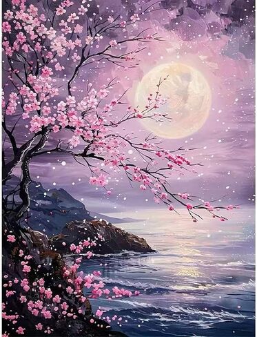 GEMOUJ Forest Waterfall Diamond Art Kits for Adults,Waterfall Landscape 5D Diamond Painting Kits for Adults,DIY Full Drill Round Paint by Diamonds Dot Art Crafts Paintings,Home Wall Decor 12 X 16inch in Saudi Arabia