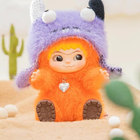 WAKUKU Fuzzy Trendy Fun Party Series صندوق مخملي من الفينيل قطعة واحدة (1 من 7 أنماط محتملة) شخصيات لطيفة ألعاب قابلة للجمع هدايا عيد الميلاد (قطعة واحدة من صندوق أعمى) in Saudi Arabia