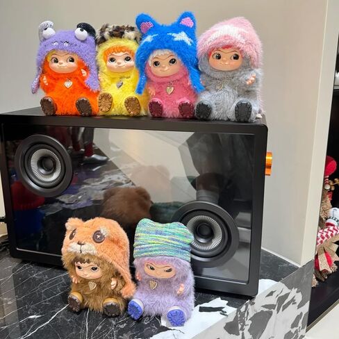 WAKUKU Fuzzy Trendy Fun Party Series صندوق مخملي من الفينيل قطعة واحدة (1 من 7 أنماط محتملة) شخصيات لطيفة ألعاب قابلة للجمع هدايا عيد الميلاد (قطعة واحدة من صندوق أعمى) in Saudi Arabia