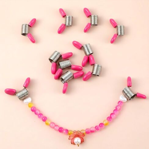 8Pcs Bead Stop, Spring Bead Clamps for Jewelry Making Creative Wire Ends Beaded Clip Jewelry Making Tool to Prevent Beads from Falling for Handmade Bracelets and Necklace in Saudi Arabia