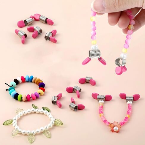 8Pcs Bead Stop, Spring Bead Clamps for Jewelry Making Creative Wire Ends Beaded Clip Jewelry Making Tool to Prevent Beads from Falling for Handmade Bracelets and Necklace in Saudi Arabia