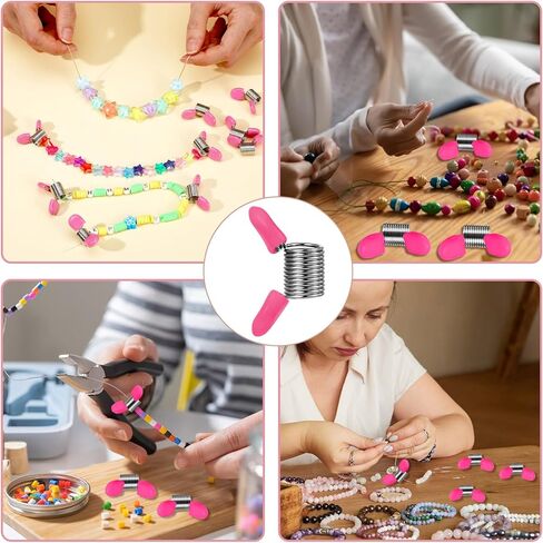 8Pcs Bead Stop, Spring Bead Clamps for Jewelry Making Creative Wire Ends Beaded Clip Jewelry Making Tool to Prevent Beads from Falling for Handmade Bracelets and Necklace in Saudi Arabia
