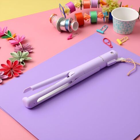 Purple Mini Pen Style Shears,Folding Student Portable Scissor with Cover,Ceramic Pencutter Stainless Steel Shears Office Cutting Tools,Scissors in Saudi Arabia