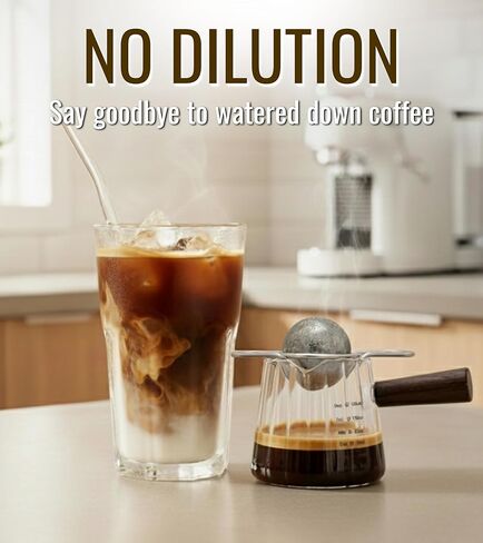 Espresso Cooling Ball, Ice Coffee Ball Reduces Dilution & Bitterness for Smoother Iced Coffee, Extract Chilling Espresso Ball in 40mm and 50mm size, Gift for Coffee Lovers in Saudi Arabia