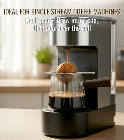 Espresso Cooling Ball, Ice Coffee Ball Reduces Dilution & Bitterness for Smoother Iced Coffee, Extract Chilling Espresso Ball in 40mm and 50mm size, Gift for Coffee Lovers in Saudi Arabia
