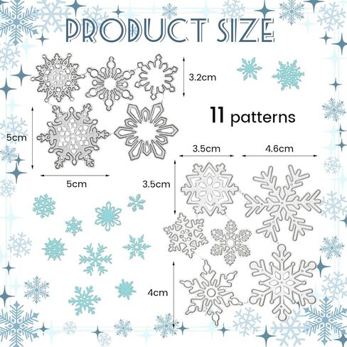 Festival Snow Curl Dies for Card Making, Winter Snow Punching, DIY Photo Album Decorations (11 Shapes) in Saudi Arabia