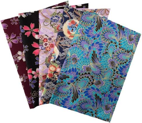5PCS Cotton Craft Fabric Bundle Squares Patchwork, 10" x 8"Inch (25x20cm) Colorful Japanese Style Cotton Wrapping Cloth Squares Quilting Sewing Patchwork Fabric,DIY Scrapbooking Artcraft in Saudi Arabia