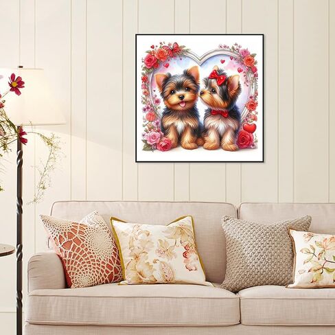 مجموعات الطلاء الماسي من Acudotr للبالغين، مجموعات فنية ماسية خماسية الأبعاد للكلاب للمبتدئين، مجموعات طلاء ماسية كاملة لديكور الحائط المنزلي، 12 × 12 بوصة in Kuwait