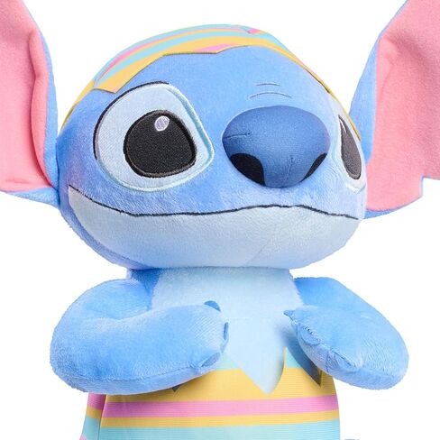 Disney Stitch Easter Plush – 13.5" Soft Stuffed Toy in Striped Egg Onesie & Matching Hat, Embroidered Details, Cute Spring & Easter Basket Gift for Kids Ages 2+ in Saudi Arabia