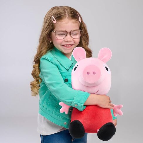 Peppa Pig 2 lb Weighted Large Plush, 12-inch Stuffed Animal, Kids Toys for Ages 2 Up by Just Play in Saudi Arabia