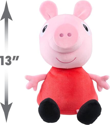 Peppa Pig 2 lb Weighted Large Plush, 12-inch Stuffed Animal, Kids Toys for Ages 2 Up by Just Play in Saudi Arabia