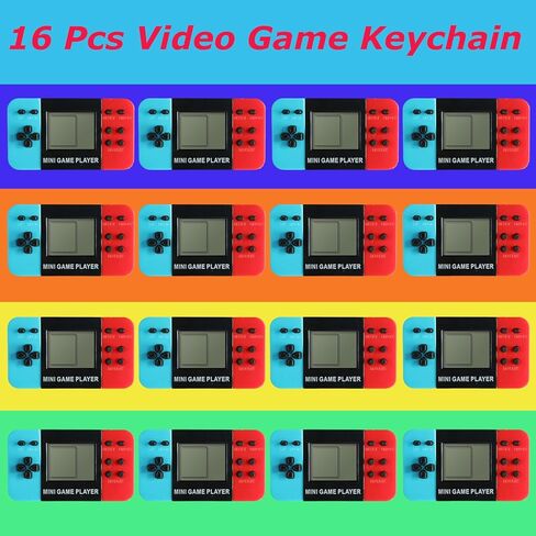 APZ 16 Video Game Party Favors for Kids,Video Game Keychain Party Birthday Supplies,Goodies Bags Stuffer,Carnival Prizes,Treasure Box Toys in Kuwait