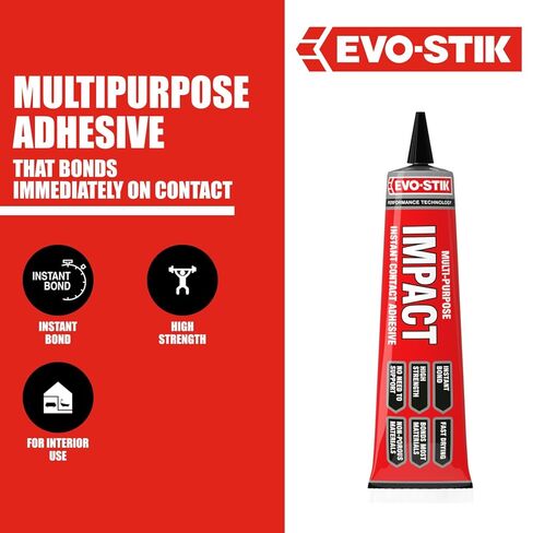 لاصق تأثير EVO-STIK، متعدد الأغراض، لاصق عالي القوة، يربط فورًا عند ملامسته، سريع الجفاف، أنبوب 30 جرام في عبوة فقاعية in Saudi Arabia