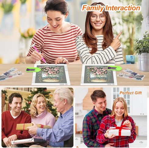 مجموعات الطلاء الماسي من أنوفر للبالغين، لوحة ألماس كريستالية ذات شكل خاص على شكل زهرة 5D للمبتدئين، مجموعات فنية ماسية لتزيين جدران المنزل، 12 × 12 بوصة in Kuwait