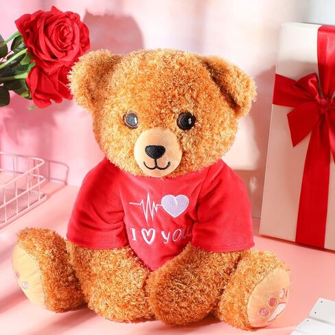 Chalyna Valentine's Day Bear 16 Inch Bear Stuffed Animals Plush Stuffed Bear Plush Toy for Girlfriend Romantic Plush Bear for Birthday Wedding Anniversary Presents(Heart) in Saudi Arabia