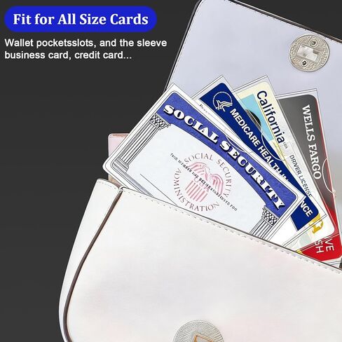 10 Pack Clear Waterproof Card Protector Social Security, Medicare, Credit Driver's License Sleeve in Saudi Arabia
