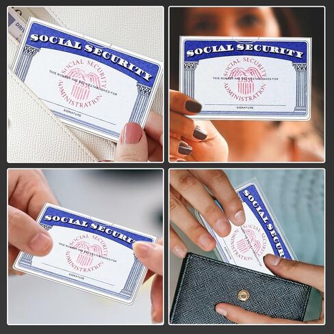10 Pack Clear Waterproof Card Protector Social Security, Medicare, Credit Driver's License Sleeve in Saudi Arabia