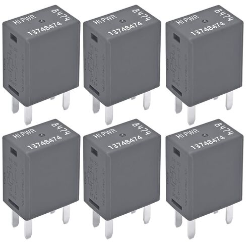 Automotive Relay 13748474 8774 (Pack of 6) - 12V 4-Pin SPDT Automotive Relay - Replace 68083380AA 12088567 in Saudi Arabia