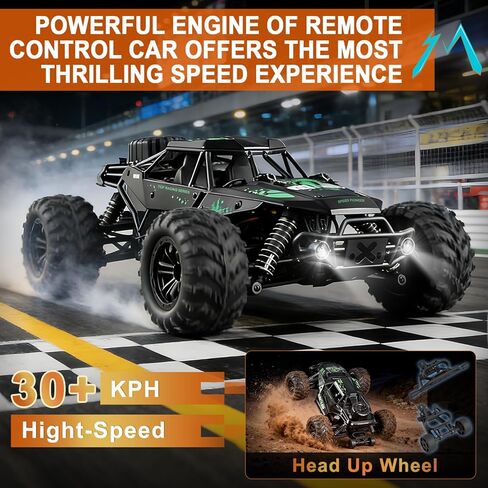 Fast Remote Control Car, RC Cars 1:16 4WD High Speed Motor for Adults 30+KPH 2.4GHz Remote Control with No Delay Off Road RC Truck All Terrains RC Cars for Professional Enthusiast in Saudi Arabia