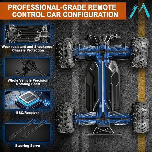 Fast Remote Control Car, RC Cars 1:16 4WD High Speed Motor for Adults 30+KPH 2.4GHz Remote Control with No Delay Off Road RC Truck All Terrains RC Cars for Professional Enthusiast in Saudi Arabia