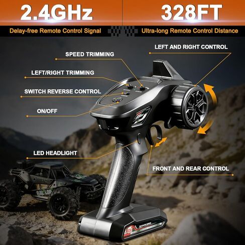 Fast Remote Control Car, RC Cars 1:16 4WD High Speed Motor for Adults 30+KPH 2.4GHz Remote Control with No Delay Off Road RC Truck All Terrains RC Cars for Professional Enthusiast in Saudi Arabia