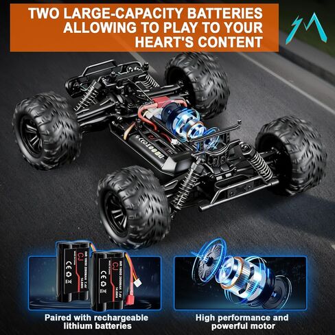 Fast Remote Control Car, RC Cars 1:16 4WD High Speed Motor for Adults 30+KPH 2.4GHz Remote Control with No Delay Off Road RC Truck All Terrains RC Cars for Professional Enthusiast in Saudi Arabia