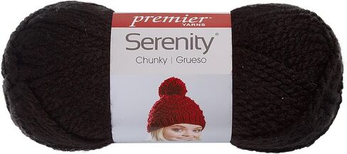 خيوط مكتنزة من Premier Yarns Serenity - Solid-Raven، 3 عبوات in Kuwait