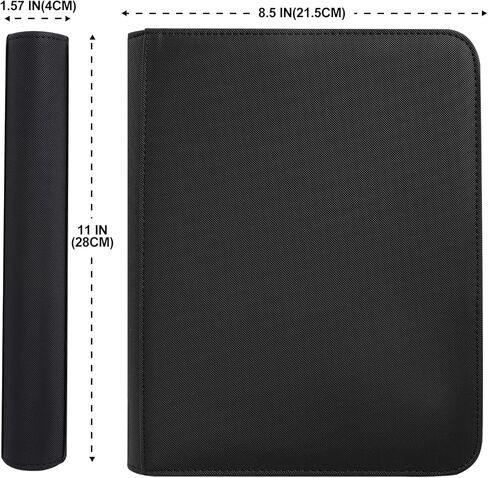 Toploader Binder 4 Pocket, Top Loader Binder for High-Value Trading Cards - Holds 96 Cards in 3" x 4" Top Loaders, Includes 10 Toploaders, Collectible Card Album for TCG, Sports Card, Black in Saudi Arabia
